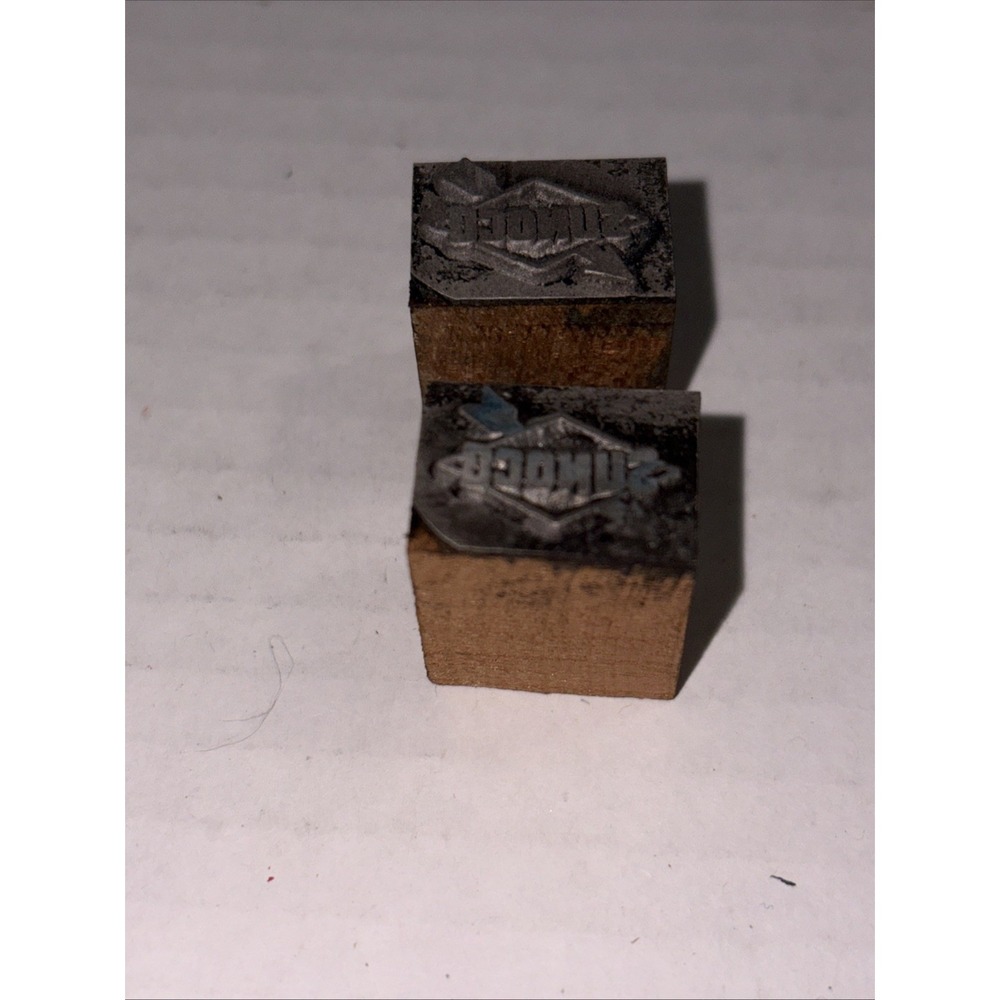 Vintage Printing Letterpress Printers Block Sunoco Gas Oil Logo - Picture 4 of 4